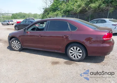 2013 Volkswagen Passat 2.5L S from USA, damaged, VIN 1VWAP7A33DC085208